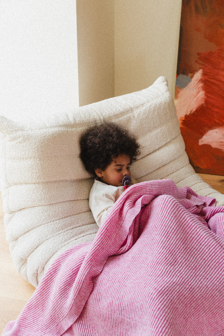 Hvid Blanket Gaston Cotton Candy