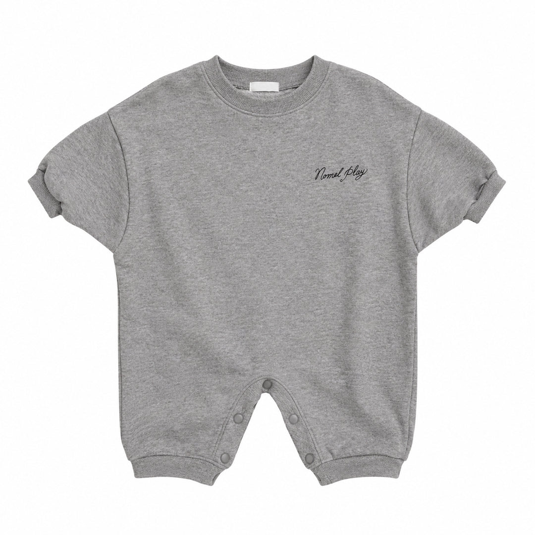 Jersey Baby Playsuit Grey