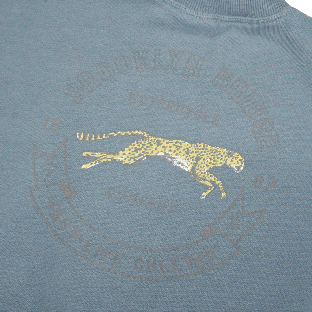 Cheetah Sweatshirt Blue