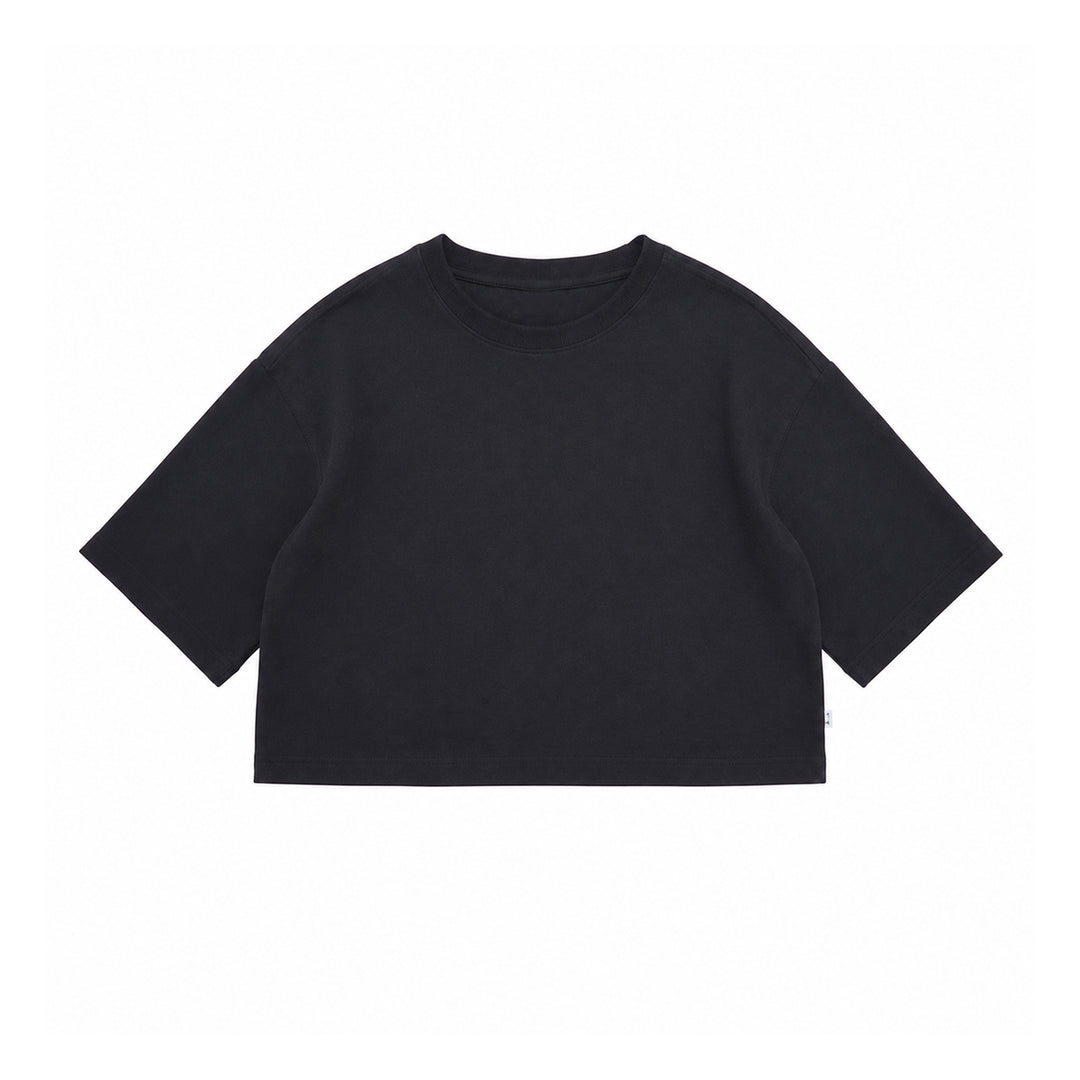Boxy Over Tee Charcoal