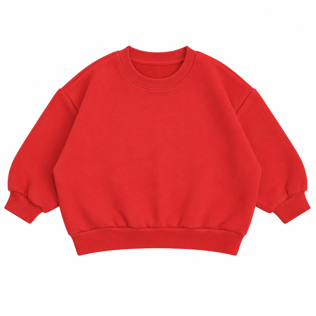 Slit Baby Sweatshirt Red