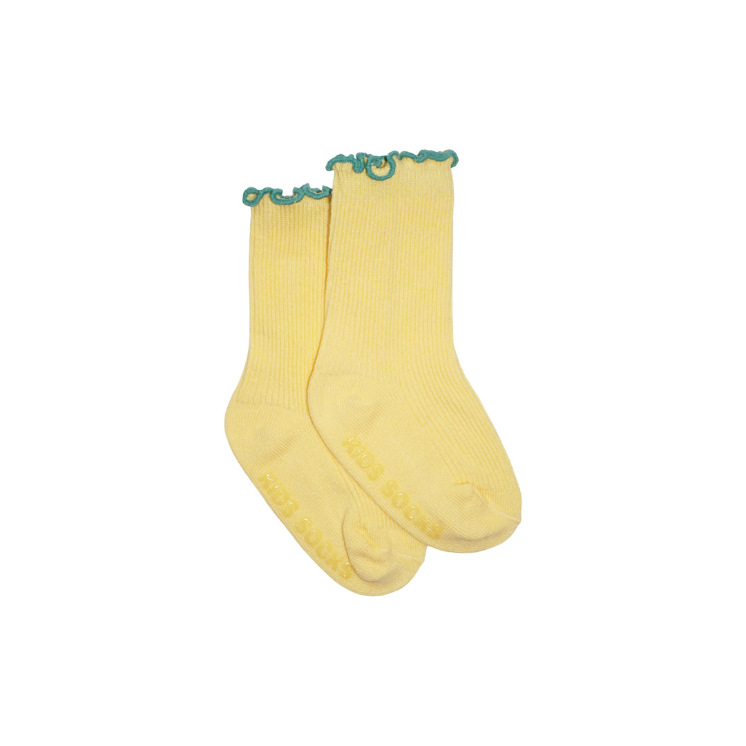 Ruffle Rib Socks Yellow - Green