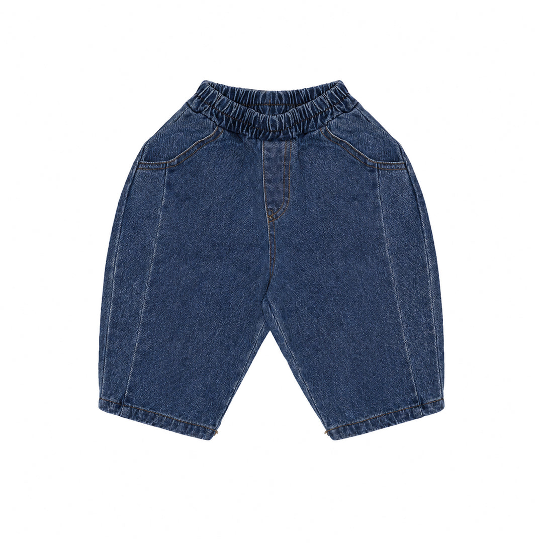 Round Denim Jeans Blue