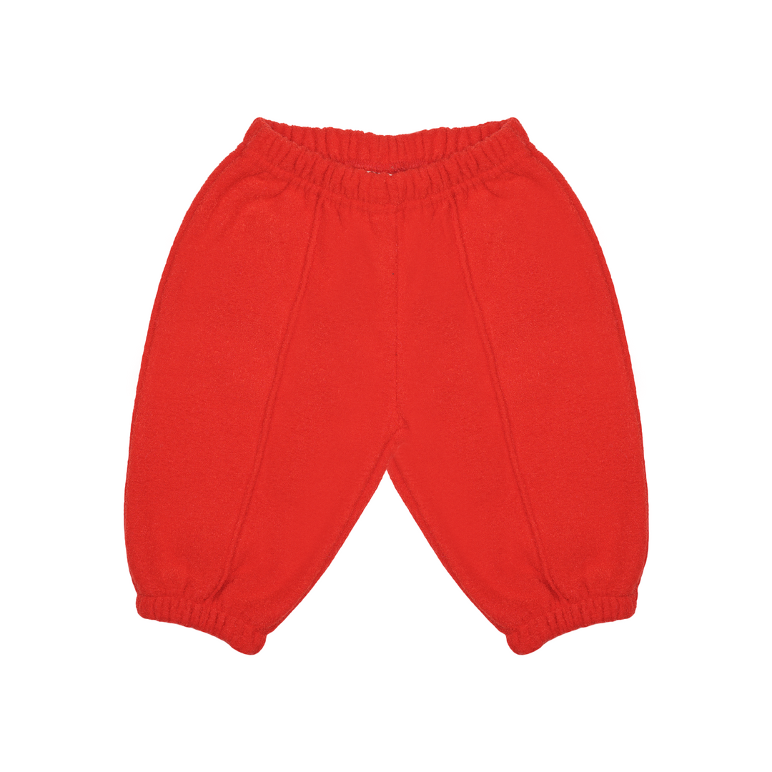 Terry Baby Pants Red