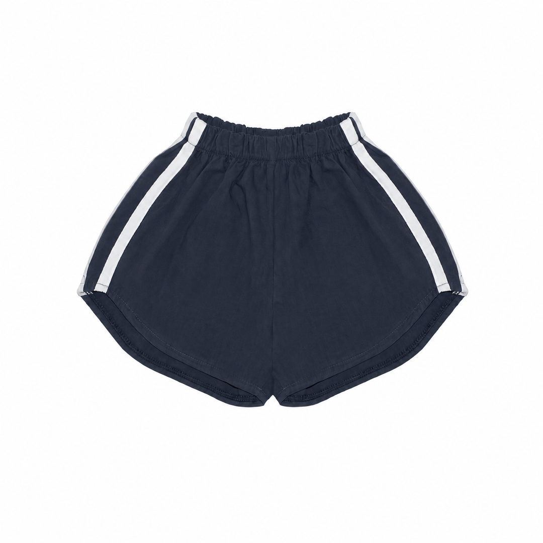 Twin Stripe Track Shorts Navy