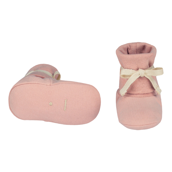 Gray Label Baby Booties Faded Pink
