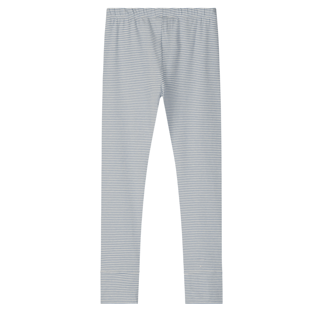 Gray Label Striped Leggings Blue Grey - Cream