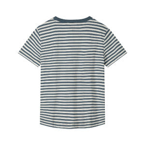 Gray Label Striped Oversized Tee Blue Grey - Cream