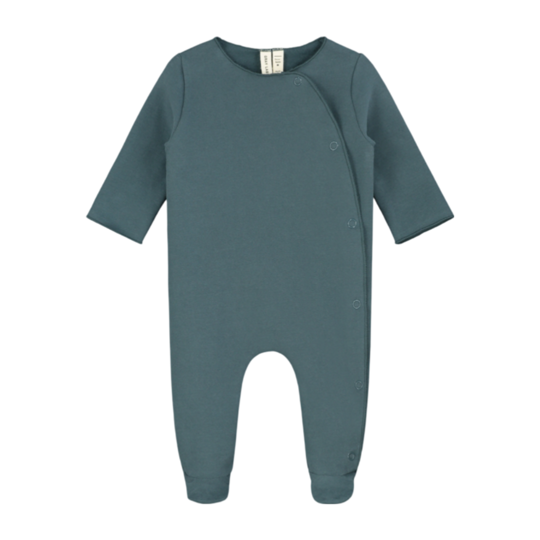 Gray Label Newborn Suit With Snaps Blue Grey - La Gentile Store