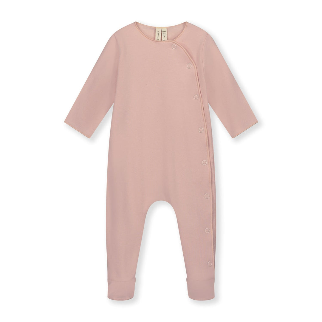 Gray Label Newborn Suit With Snaps Faded Pink - La Gentile Store