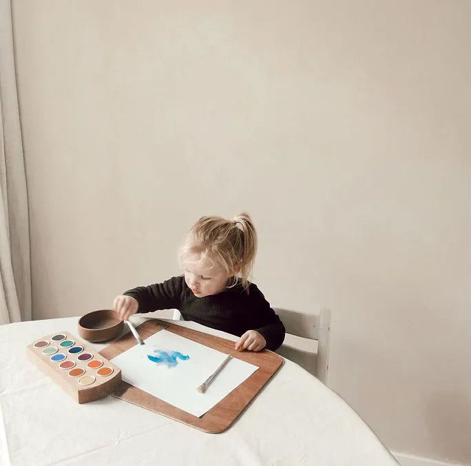 Grennn Wooden Watercolor Holder incl. 6 Colors - La Gentile Store