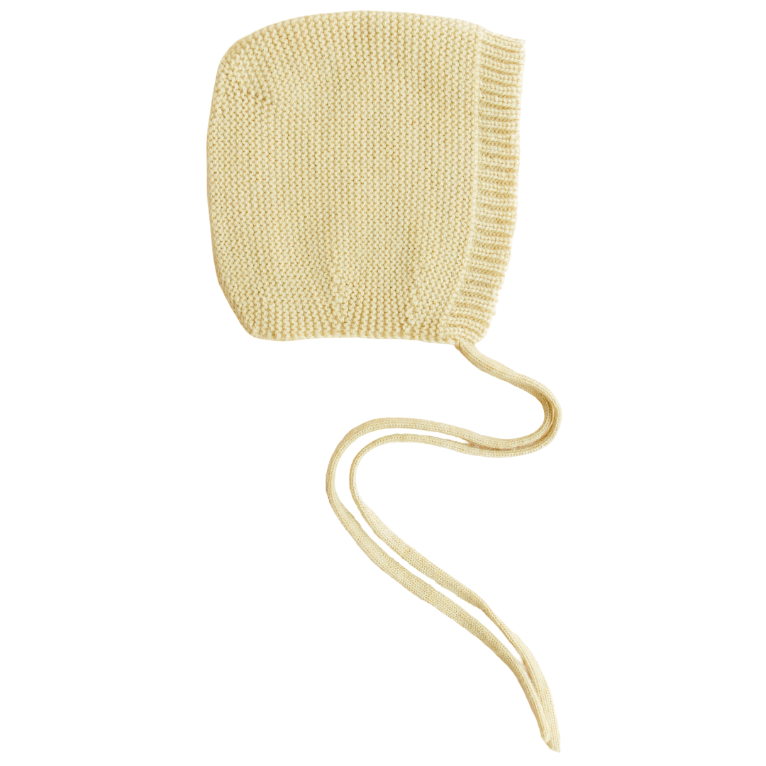 Hvid Newborn Bonnet Dolly Light Yellow