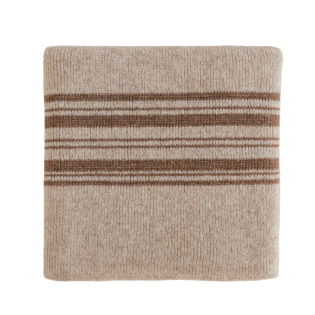 Hvid Blanket Gilbert Sand - Walnut