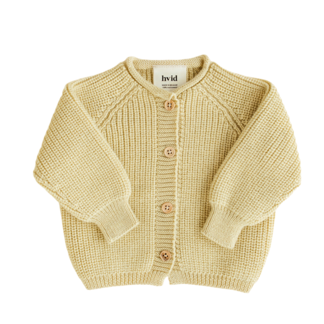 Hvid Cardigan Inga Light Yellow - La Gentile Store