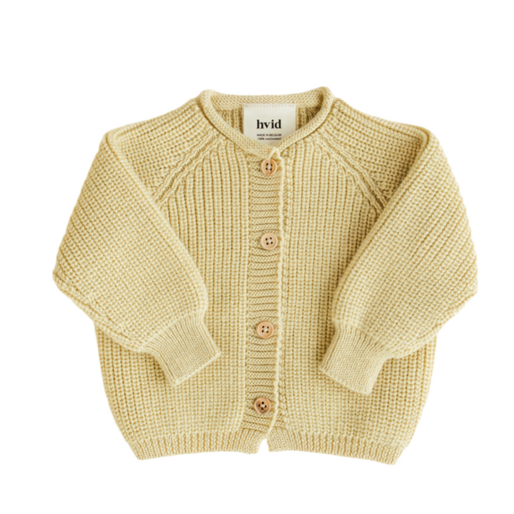 Hvid Cardigan Inga Light Yellow - La Gentile Store