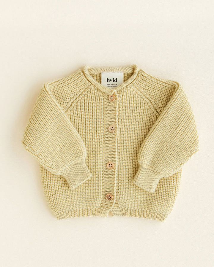 Hvid Cardigan Inga Light Yellow - La Gentile Store