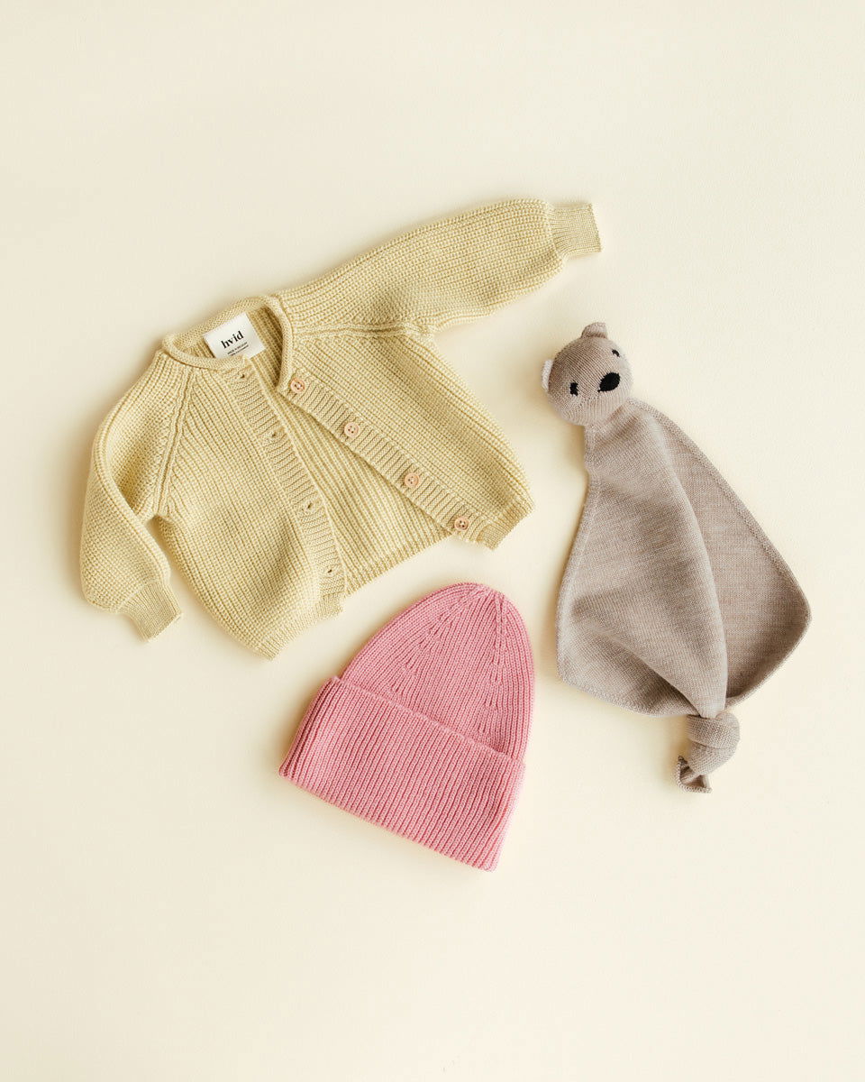 Hvid Cardigan Inga Light Yellow - La Gentile Store