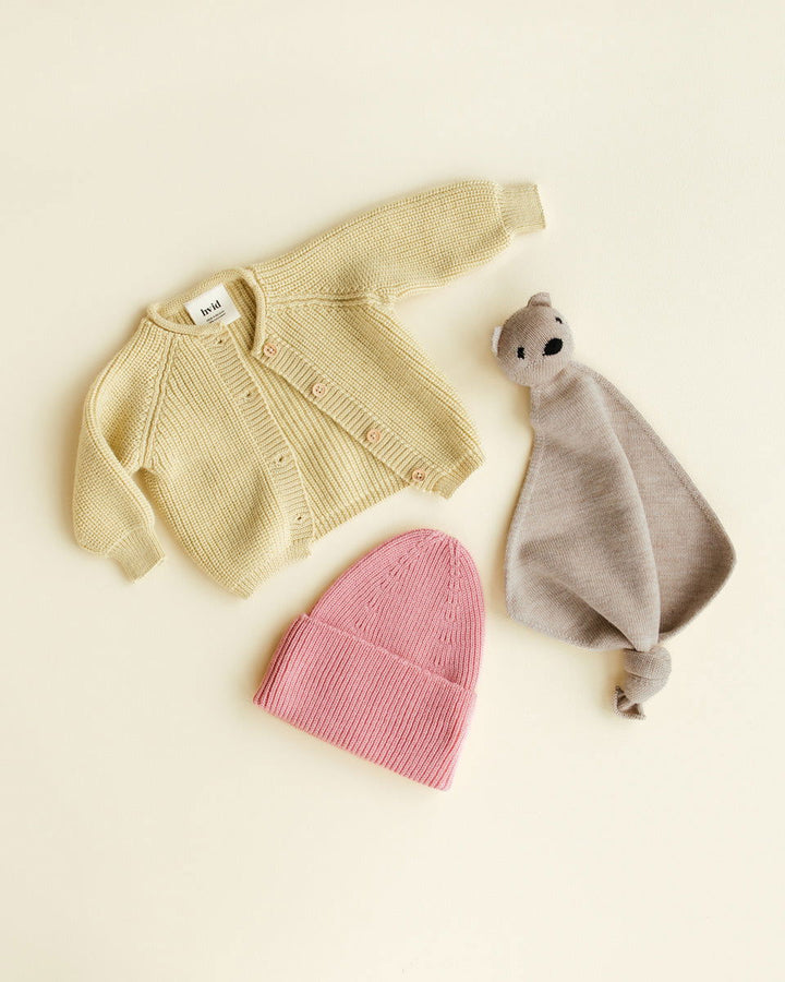 Hvid Cardigan Inga Light Yellow - La Gentile Store