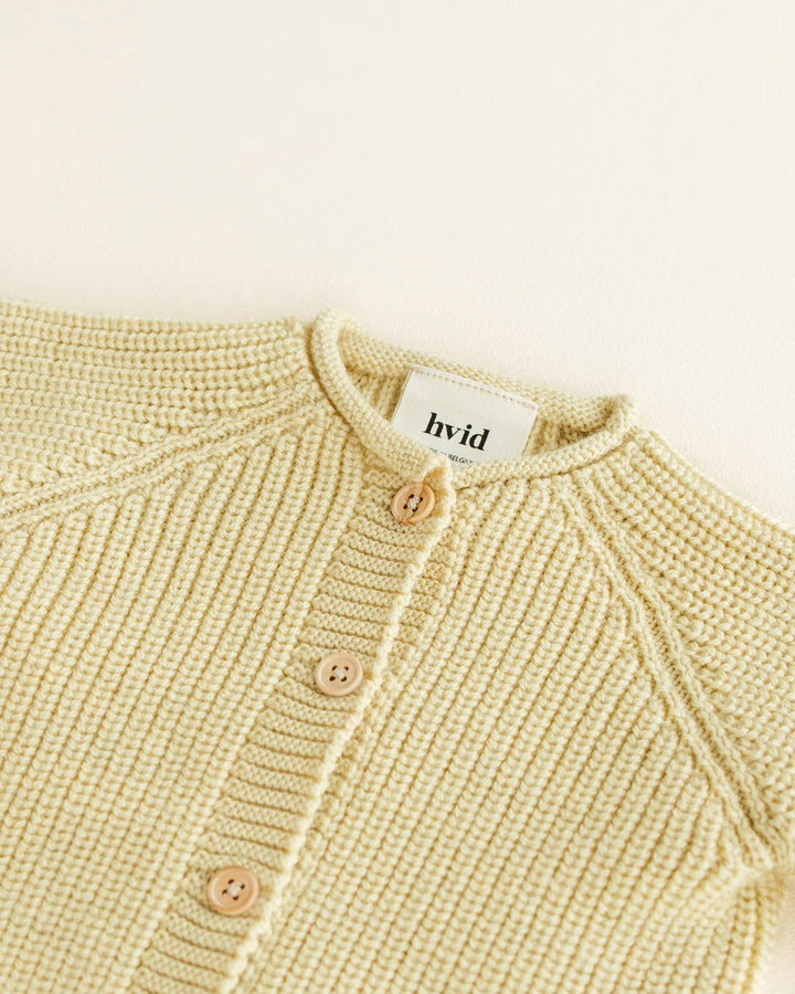 Hvid Cardigan Inga Light Yellow - La Gentile Store