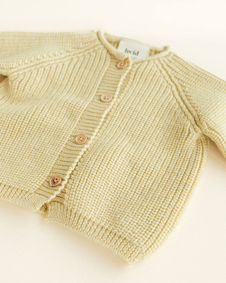 Hvid Cardigan Inga Light Yellow - La Gentile Store