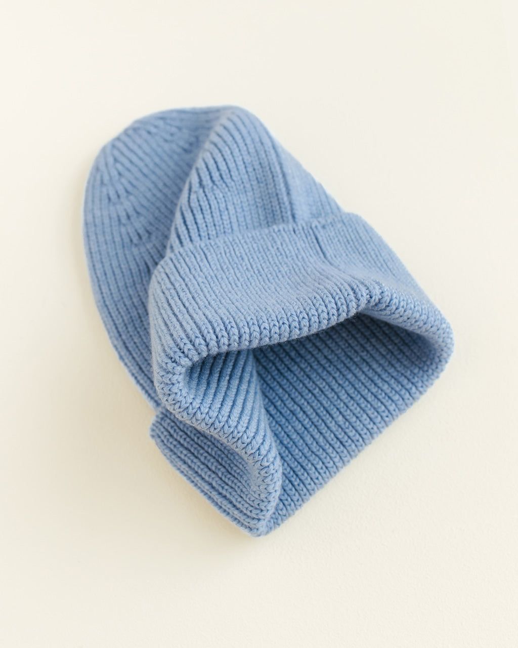 Hvid Fonzie Kids Beanie Light Blue - La Gentile Store