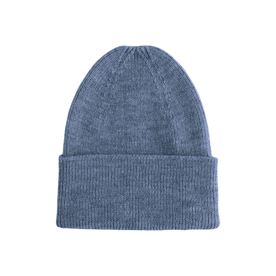 Hvid Fonzie Newborn Beanie Denim
