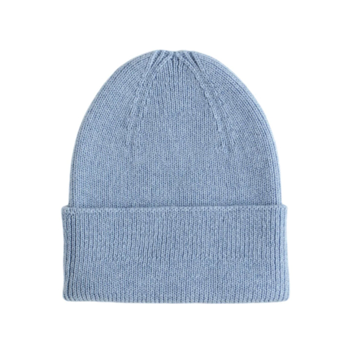 Hvid Fonzie Newborn Beanie Light Blue
