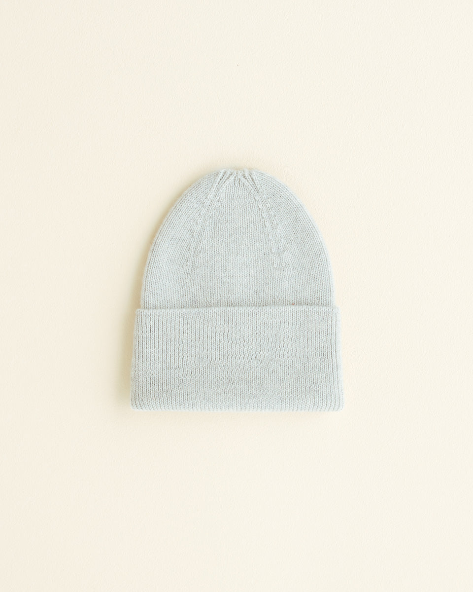 Hvid Fonzie Newborn Beanie Light Grey - La Gentile Store