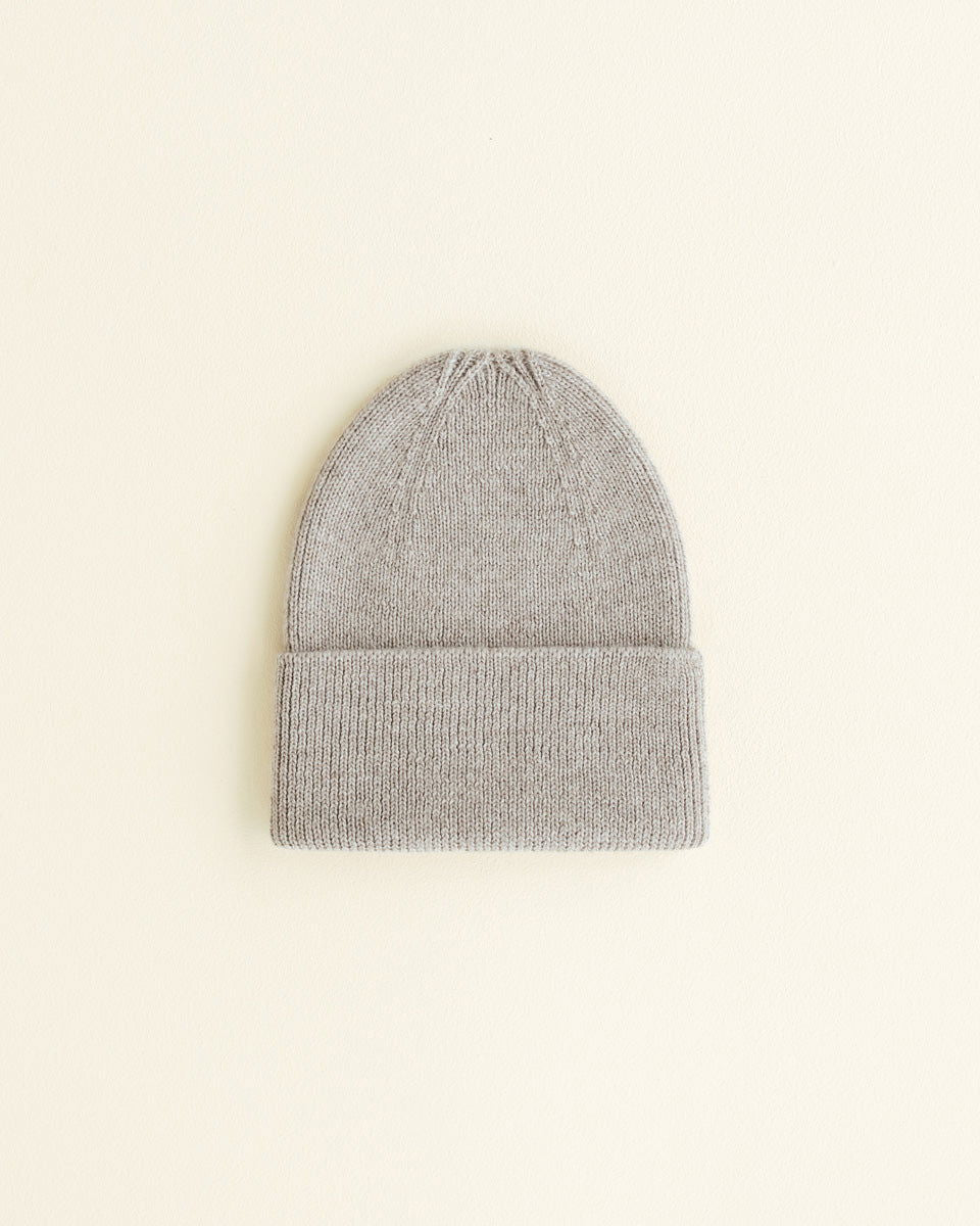Hvid Fonzie Newborn Beanie Pebble - La Gentile Store