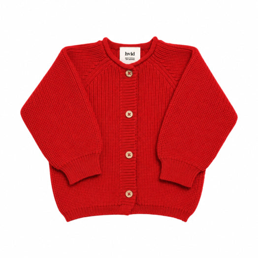 Hvid Cardigan Inga Red