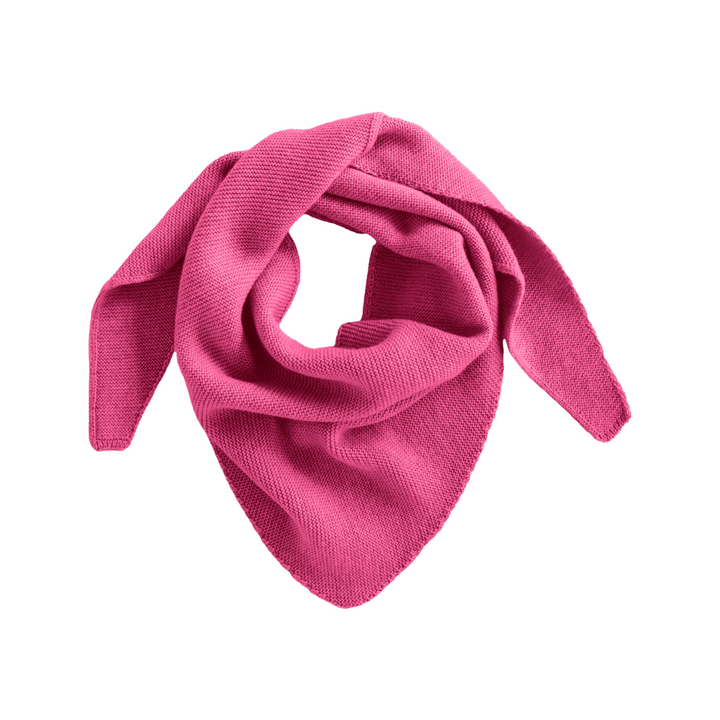 Hvid Josephina Triangle Sjaal Fuchsia