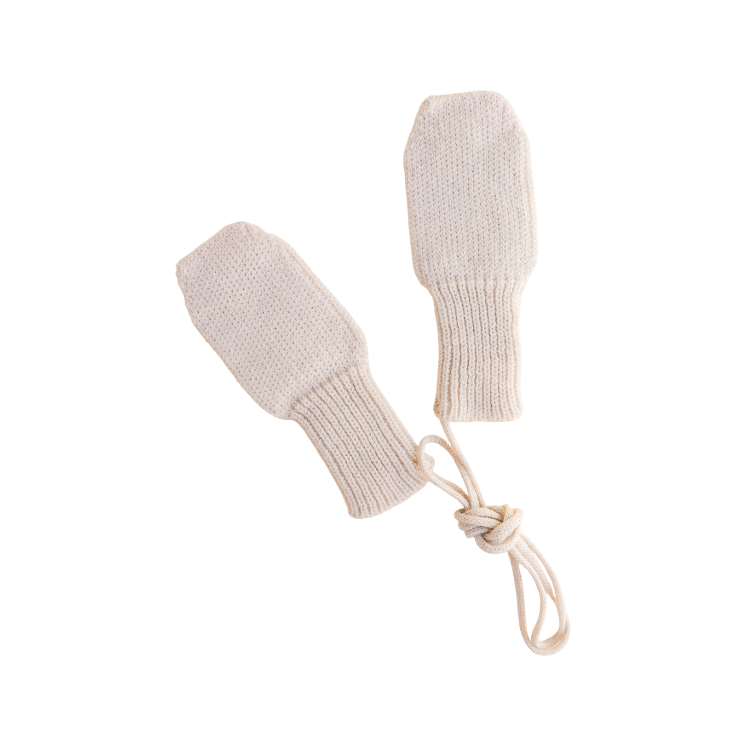 Hvid Wool Mittens Fiza Cream
