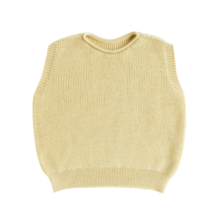 Hvid Vest Harvey Kids Light Yellow - La Gentile Store