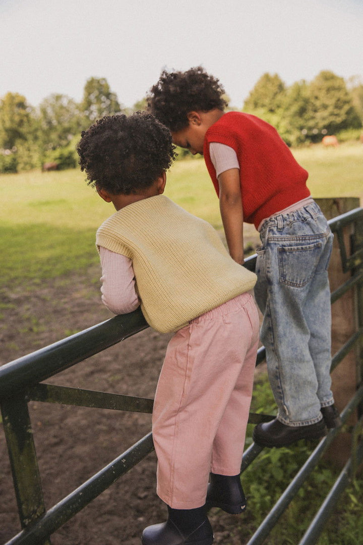 Hvid Vest Harvey Kids Light Yellow - La Gentile Store