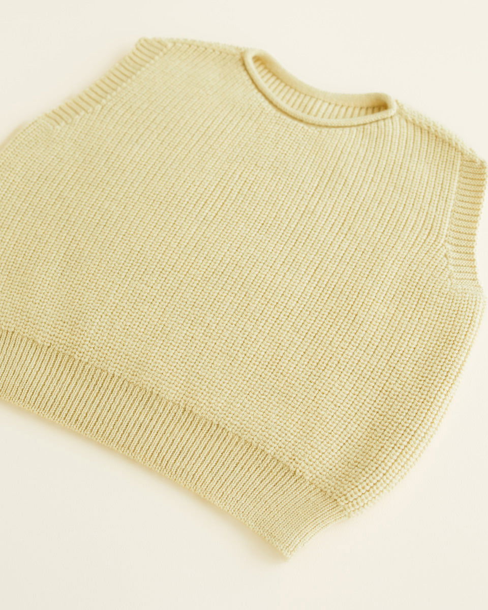 Hvid Vest Harvey Kids Light Yellow - La Gentile Store