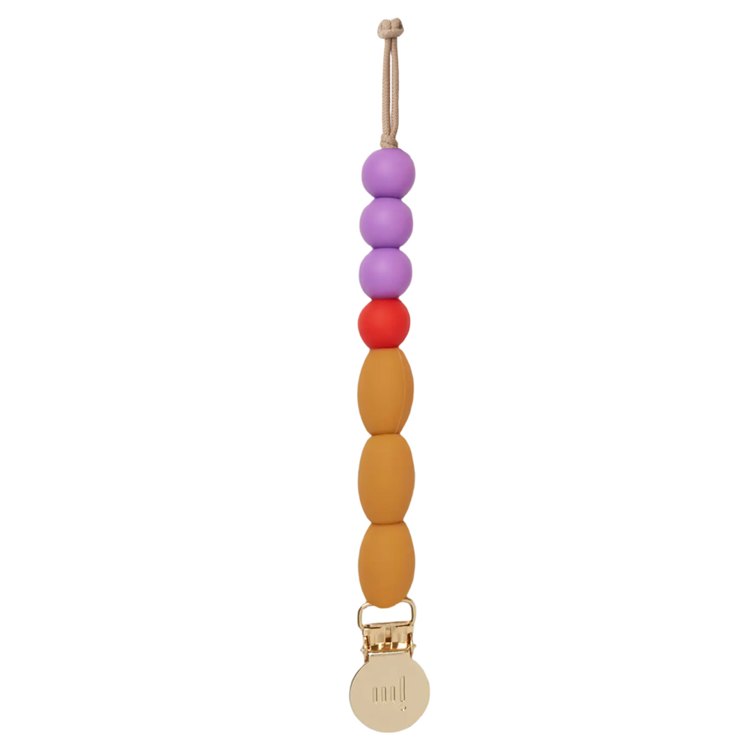 January Moon Plum Pacifier Clip - La Gentile Store