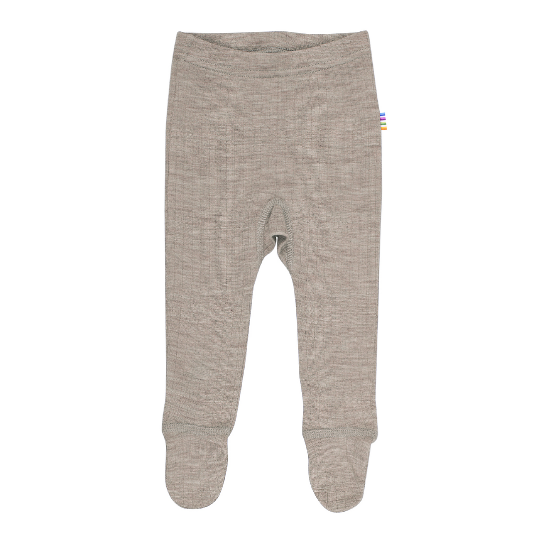 Joha Footed Baby Pants Wool Sesame Melange - La Gentile Store