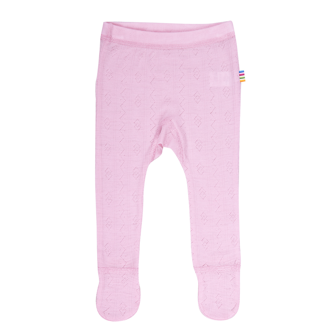 Joha Footed Baby Pants Wool & Silk Prime Rose Pointelle - La Gentile Store