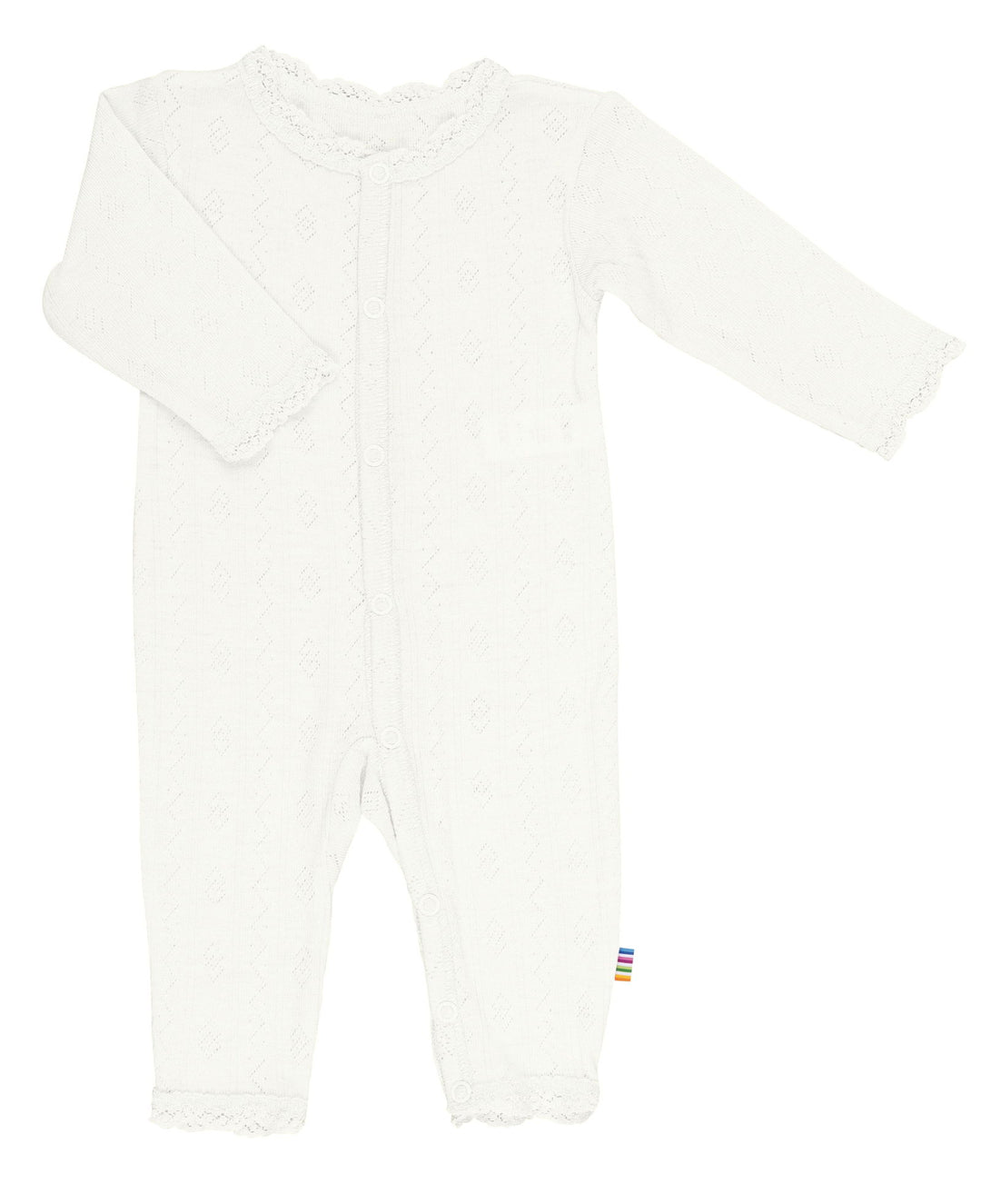 Joha Jumpsuit Wool & Silk White Pointelle - La Gentile Store