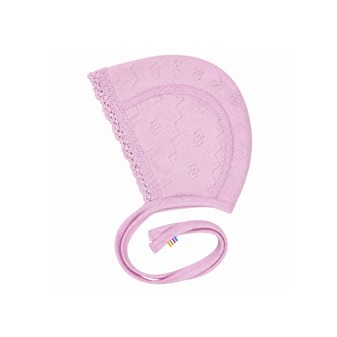 Joha Pointelle Bonnet Wool & Silk Pink