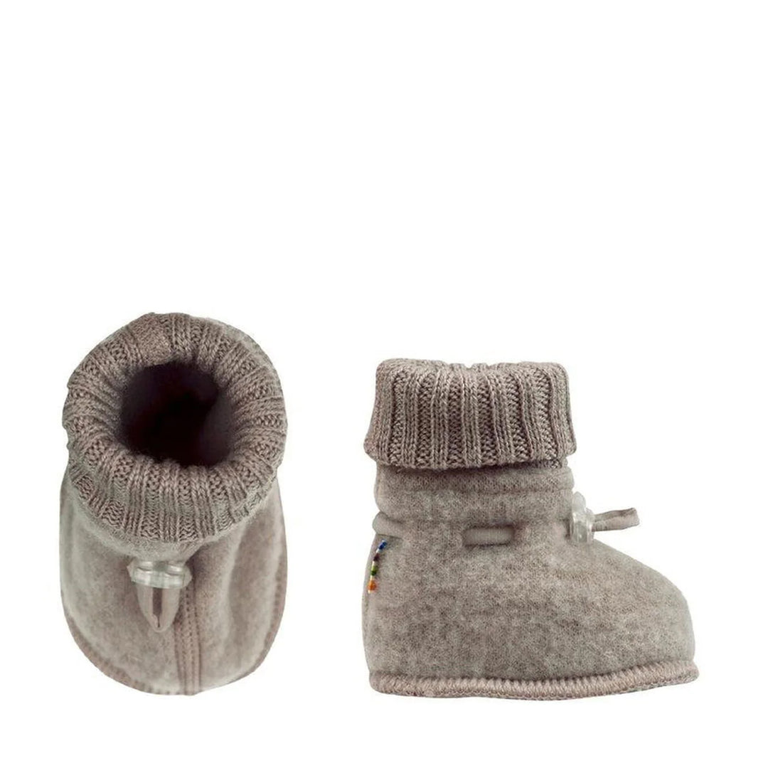 Joha Baby Booties Wool Fleece Sesame Melange