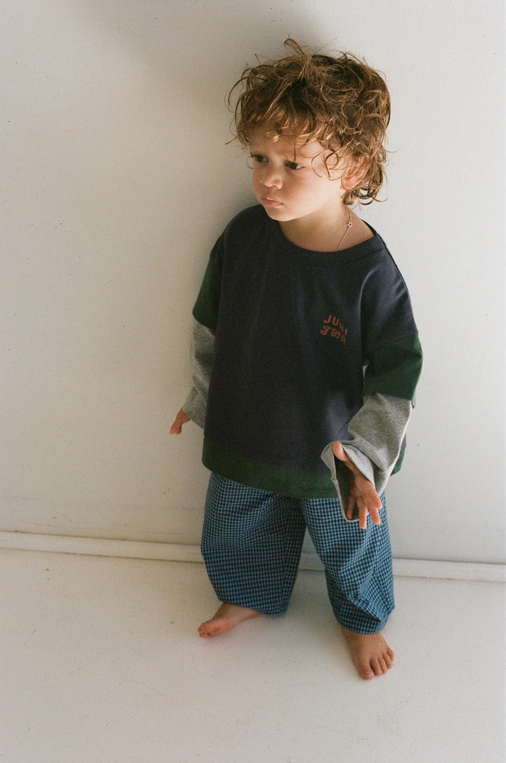 Juni Benji Pant Blue Check