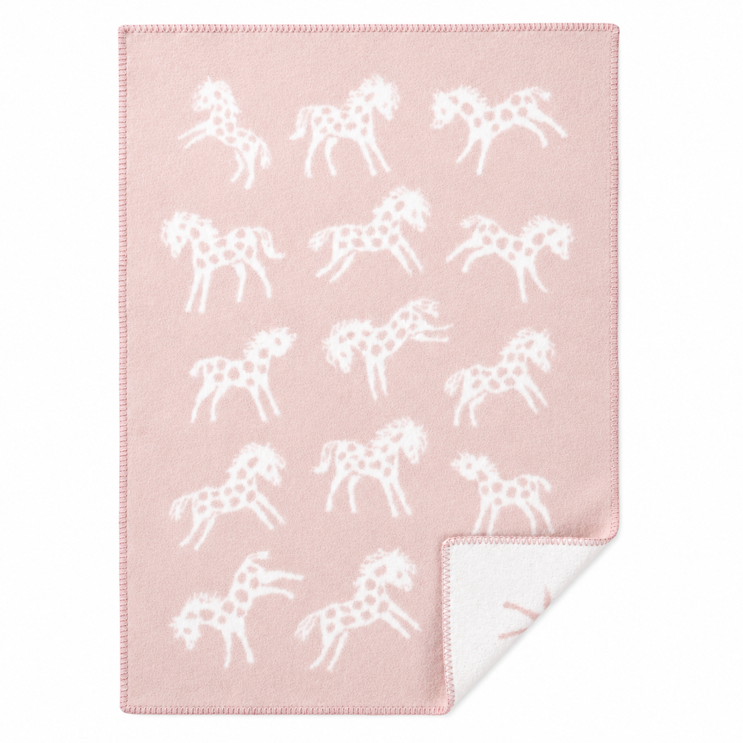 Klippan Wool Baby Blanket Pony - Pink