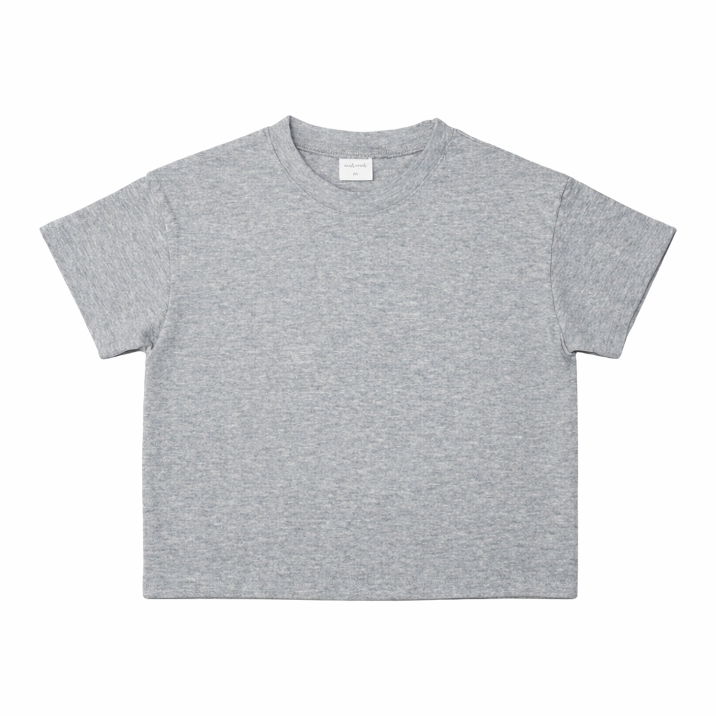 Gentile Curated Loose Fit Kids Tee Grey Melange