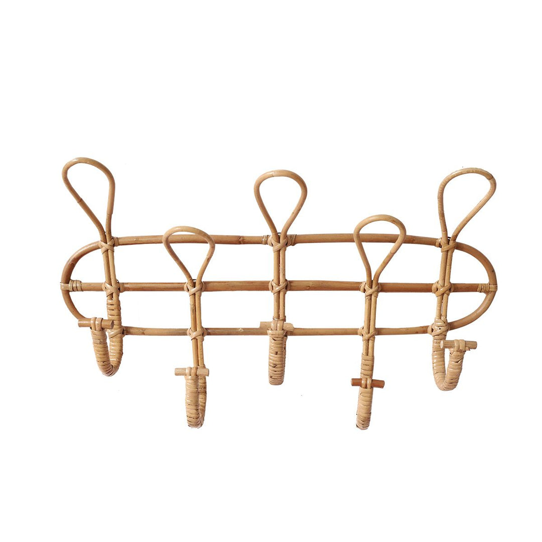 Rattan Wall-Mounted Coat Rack