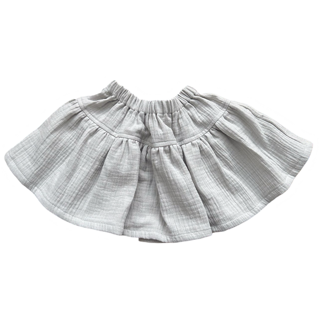 Lillé Muslin Mini Skirt Clear Grey - La Gentile Store