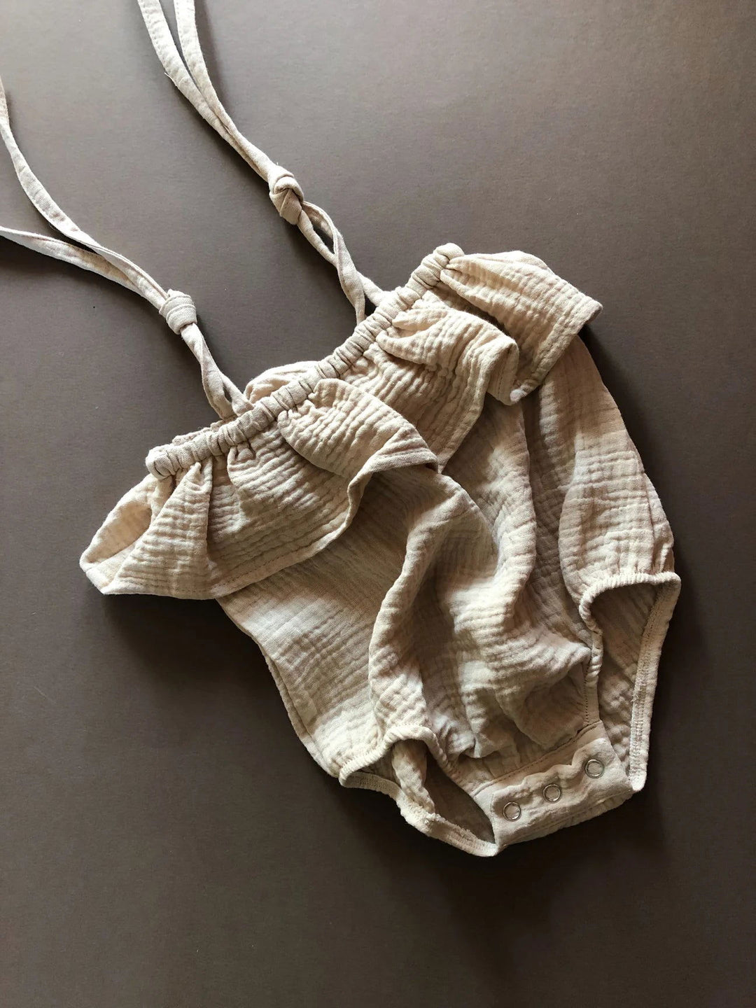 Lillé Muslin Romper Gaja Beige - La Gentile Store