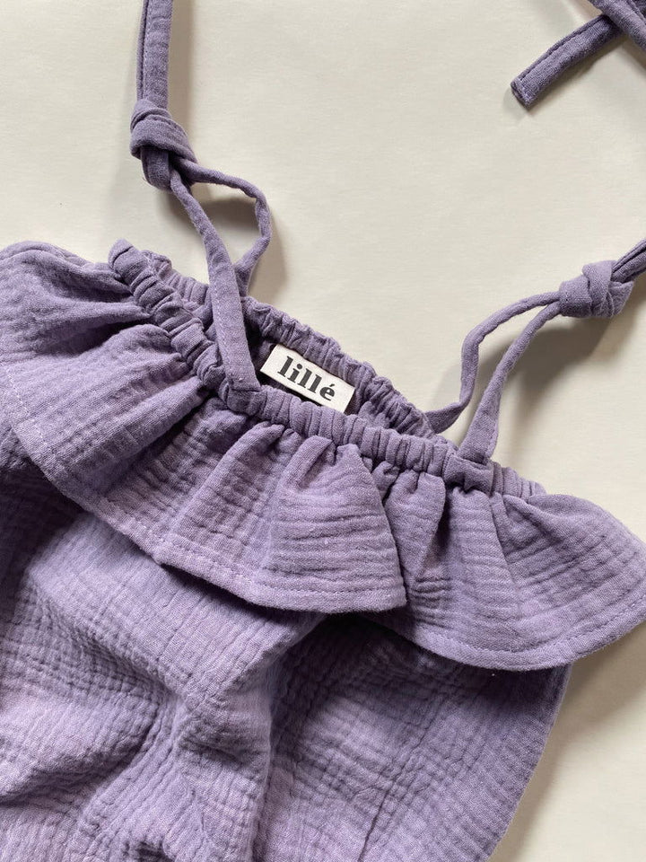 Lillé Muslin Romper Gaja Lavender - La Gentile Store