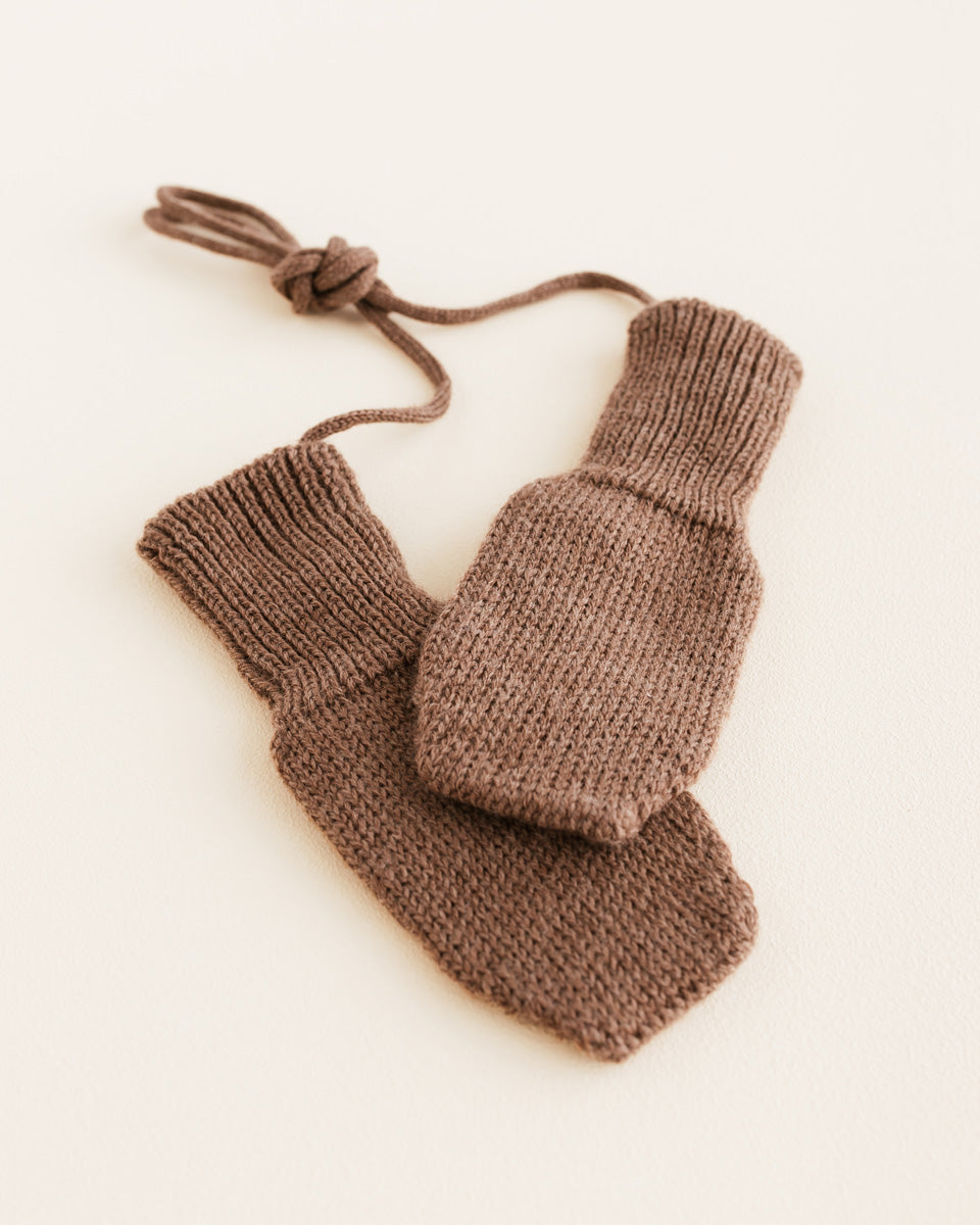Hvid Wool Mittens Fiza Mocha