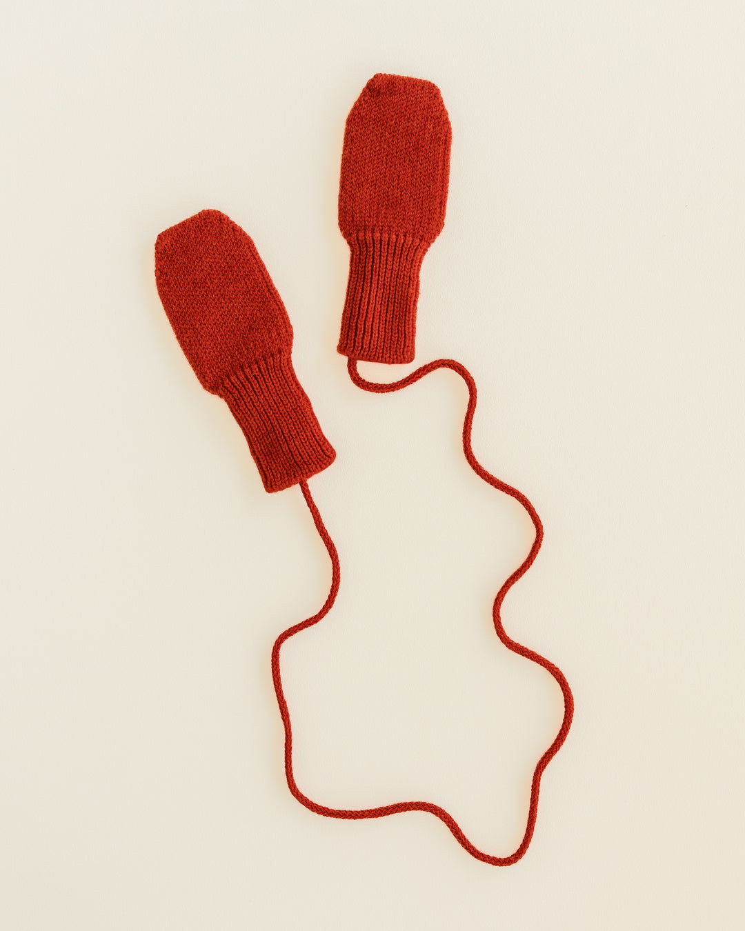 Hvid Wool Mittens Fiza Red